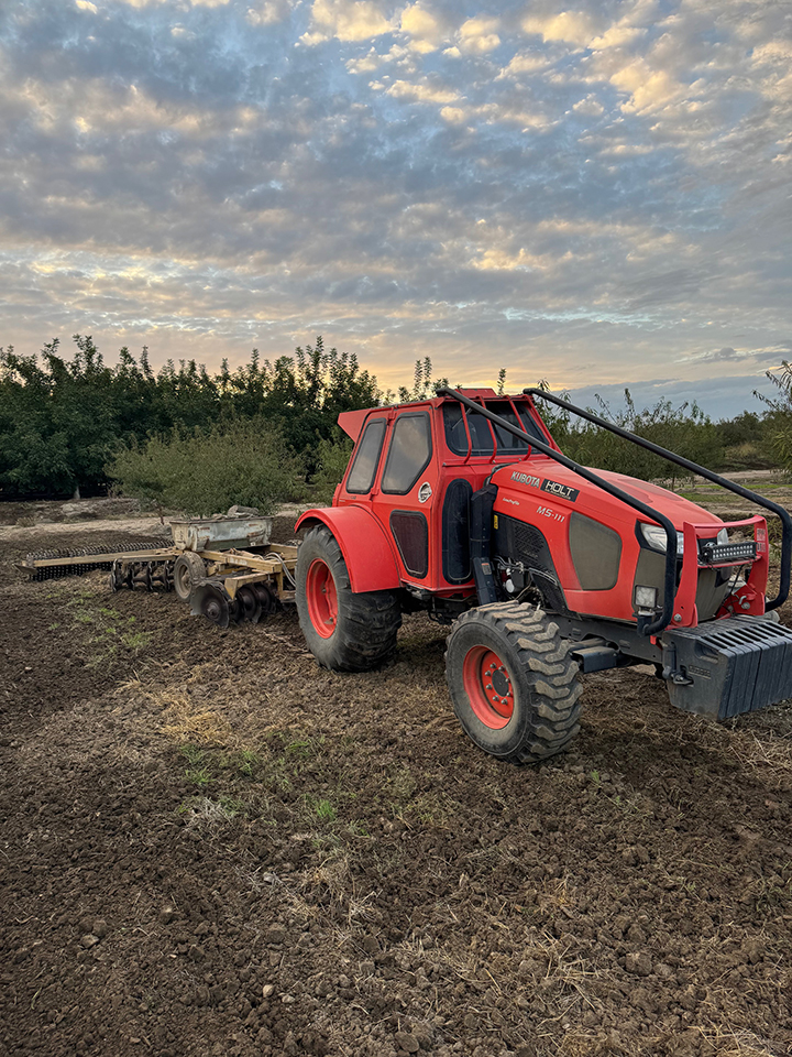 Heavy-duty soil preparation with a 15-ft stubble disc to break up residue and prep for planting.