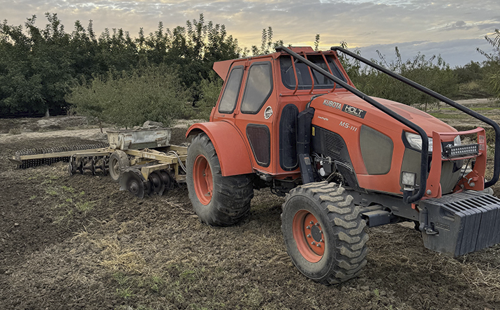 Floating & Discing: Smoothing and soil preparation with a 10-ft disc and roller, ideal for orchard lanes and in-between rows.